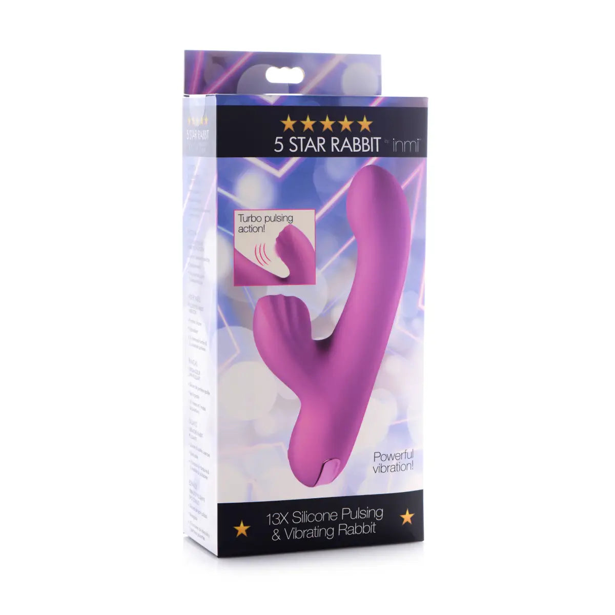 5 Star 13X Silicone Pulsing and Vibrating Rabbit - Pink