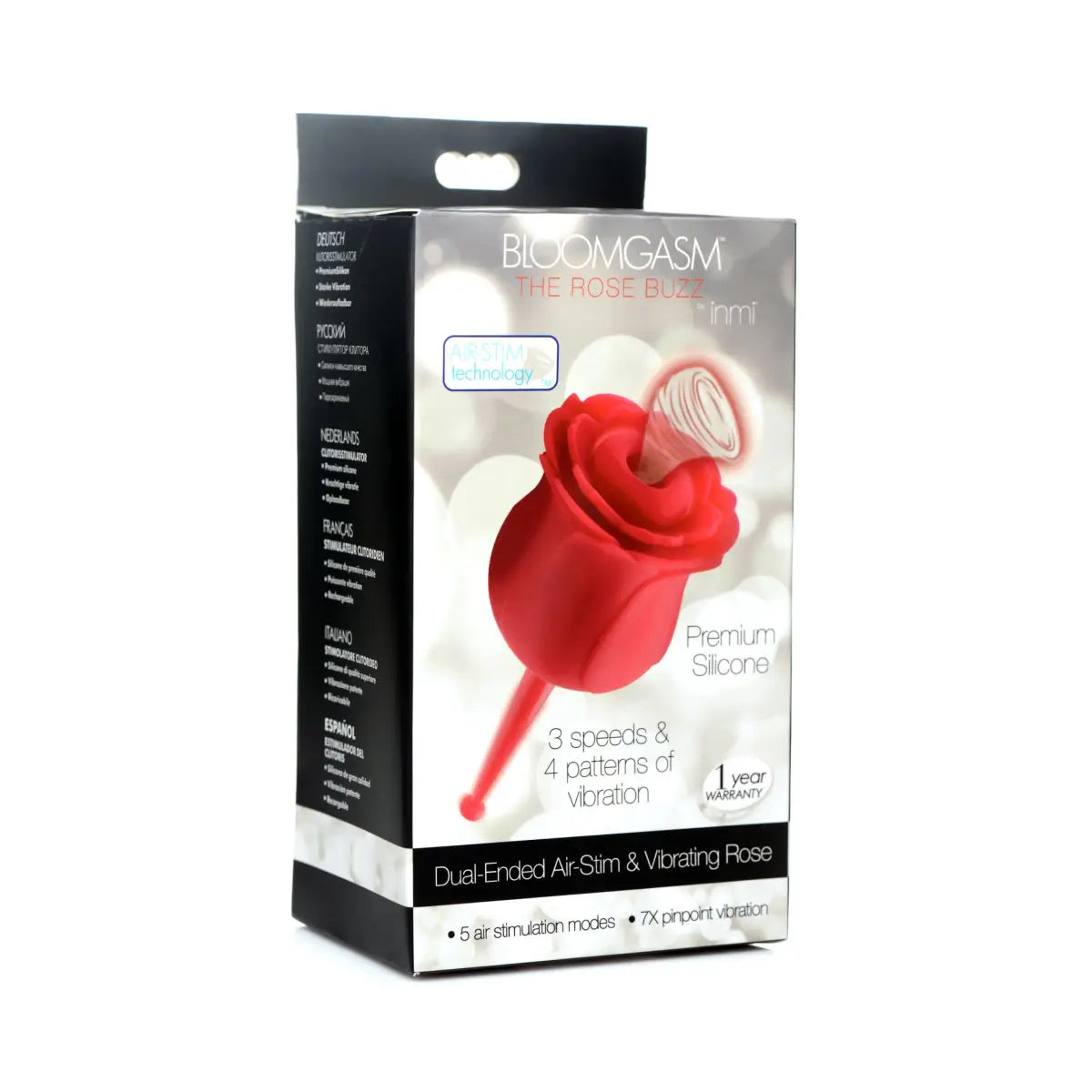 Bloomgasm Rose Buzz 7X Silicone Clit Stimulator and Vibrator
