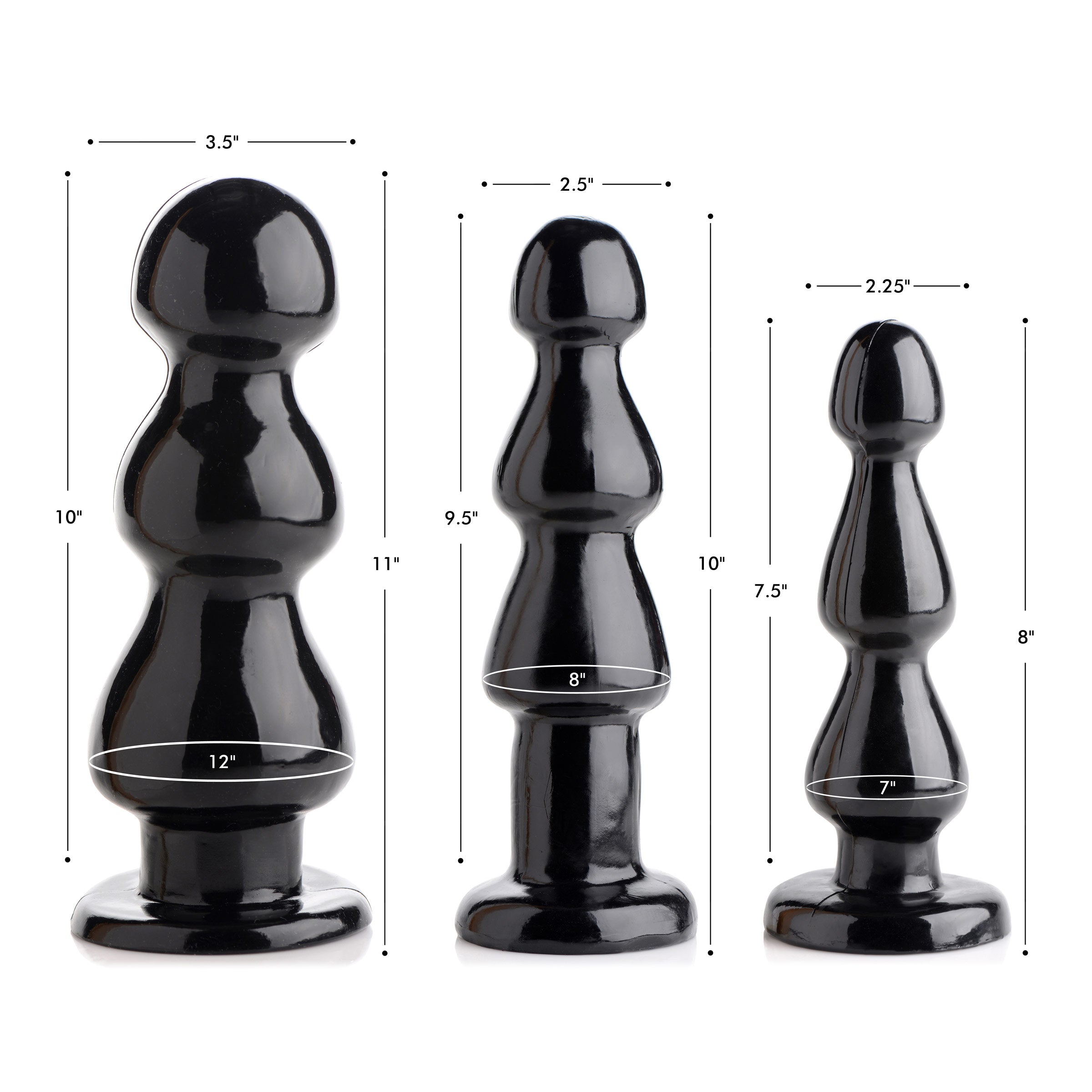 Three Bumps for your Rump Butt Plug — Textured Anal Toy for Gradual Insertion