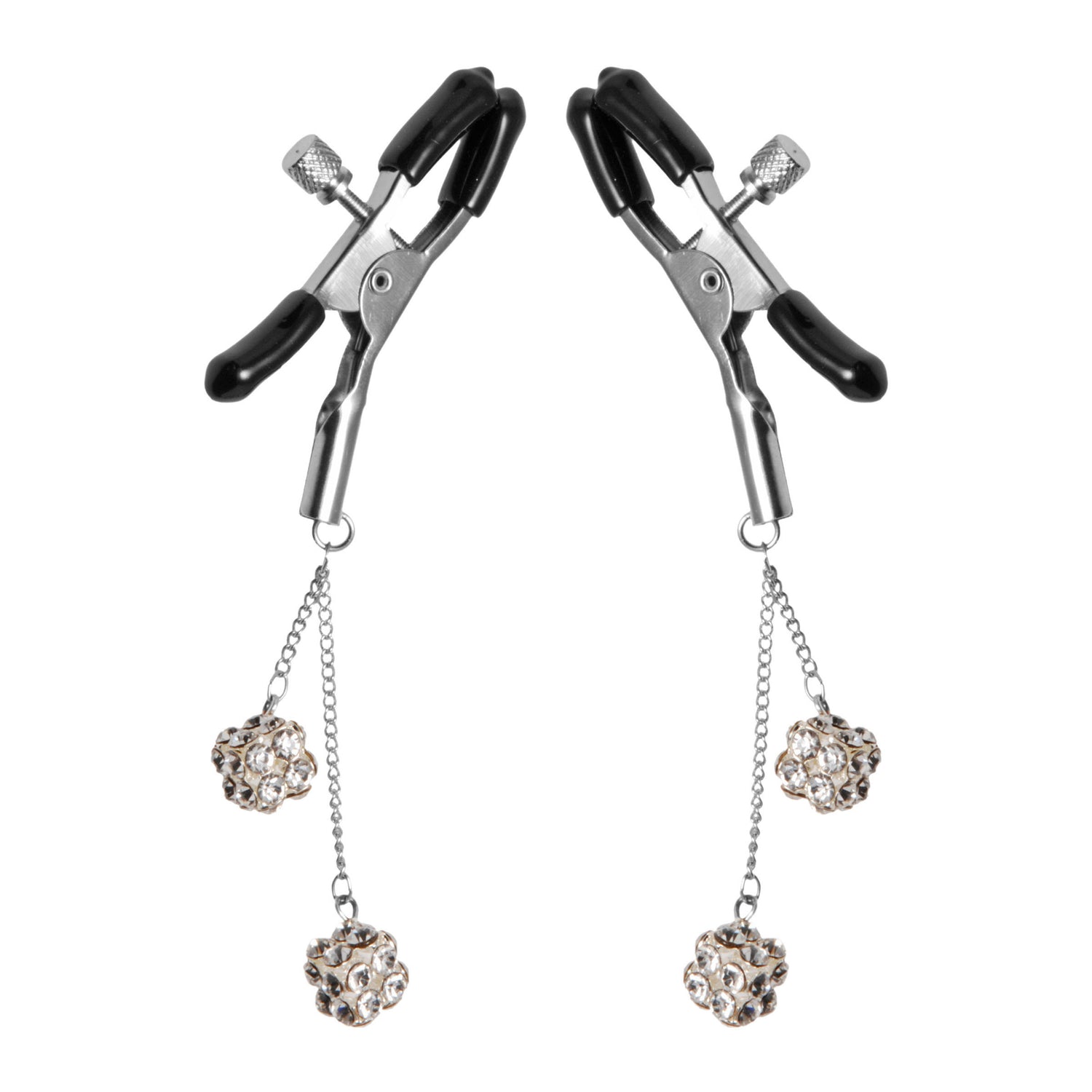 Ornament Adjustable Nipple Clamps with Jewel Accents