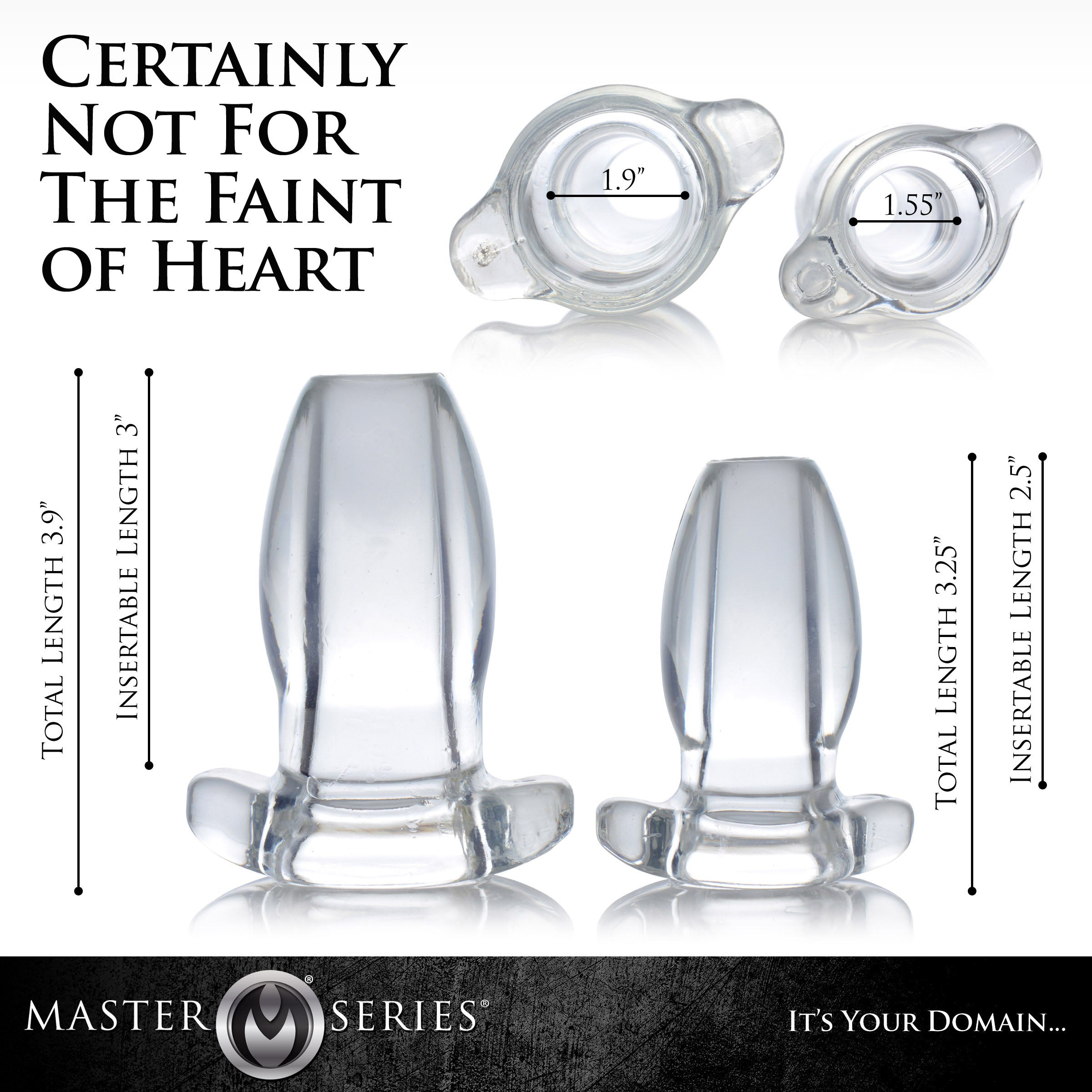 PeepHole Clear Hollow Anal Plug