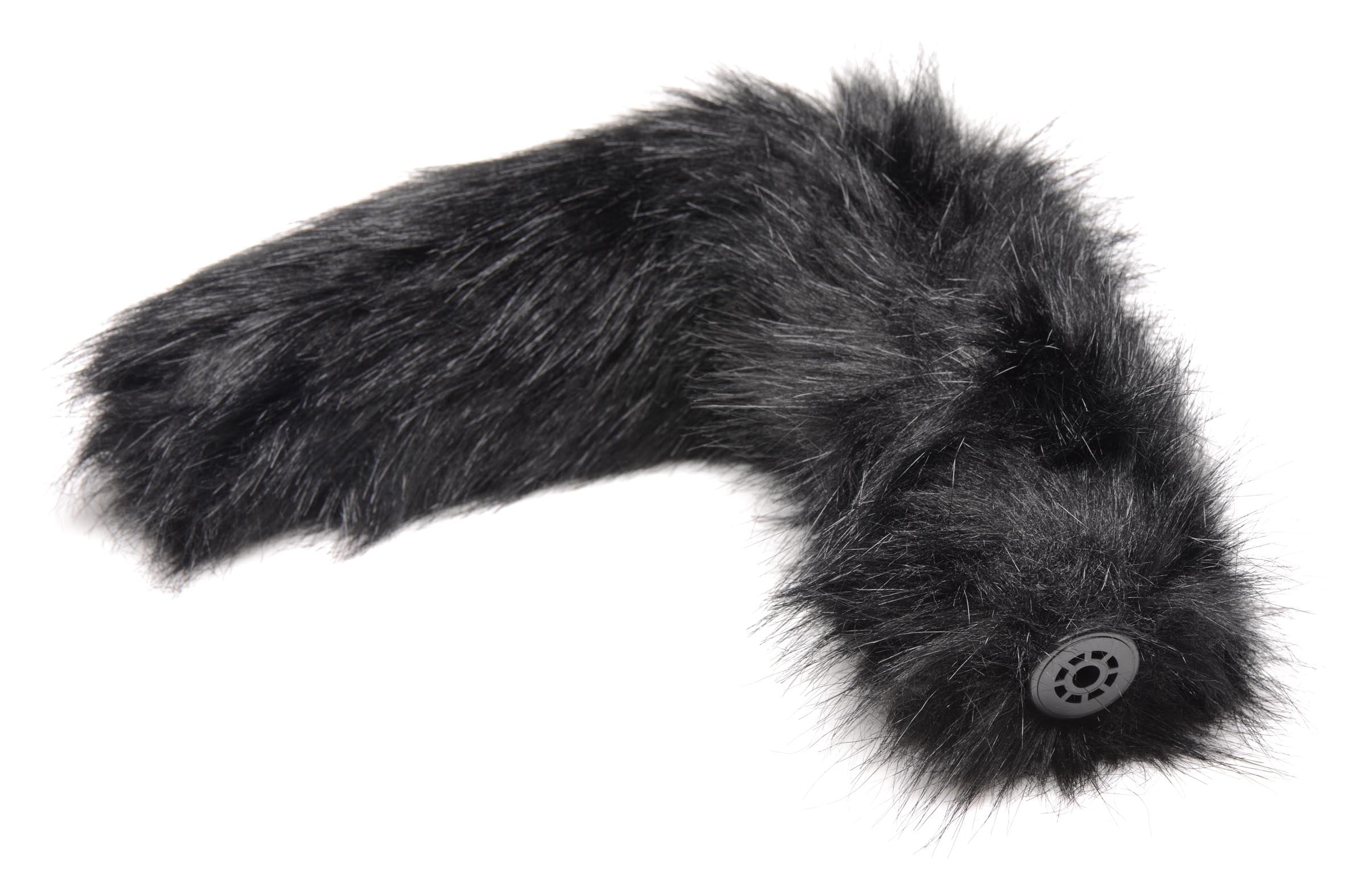 Small Anal Plug with Interchangeable Fox Tail - Black