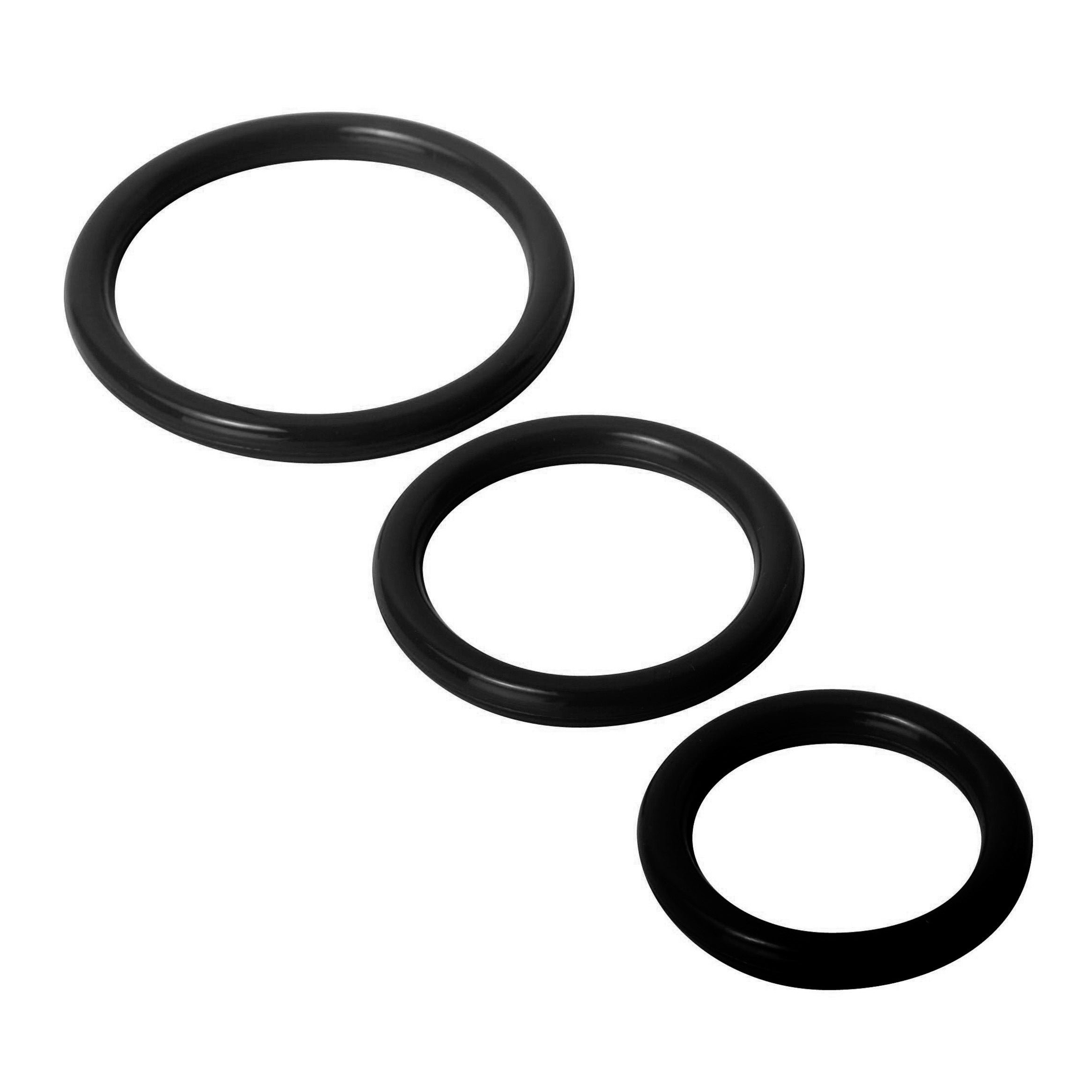 Trinity Silicone Cock Rings – Soft Stretch Silicone Erection Enhancers (Set)