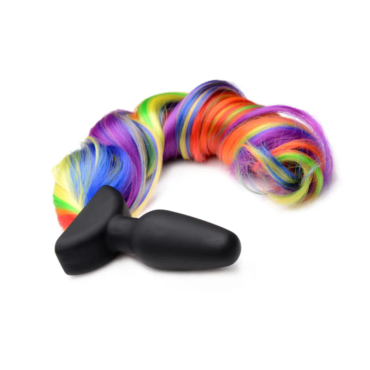 Remote Control Vibrating Rainbow Pony Tail Anal Plug