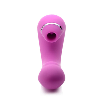 Shegasm 5 Star 10X Tapping G-Spot Silicone Vibrator with Suction - Pink