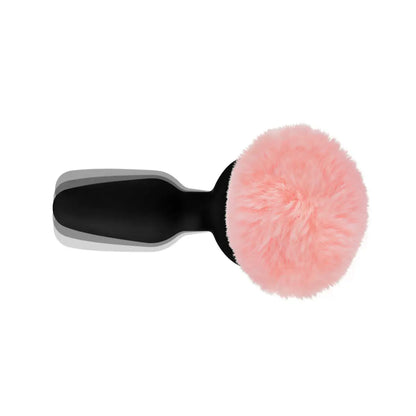 Remote Control Vibrating Pink Bunny Tail Anal Plug