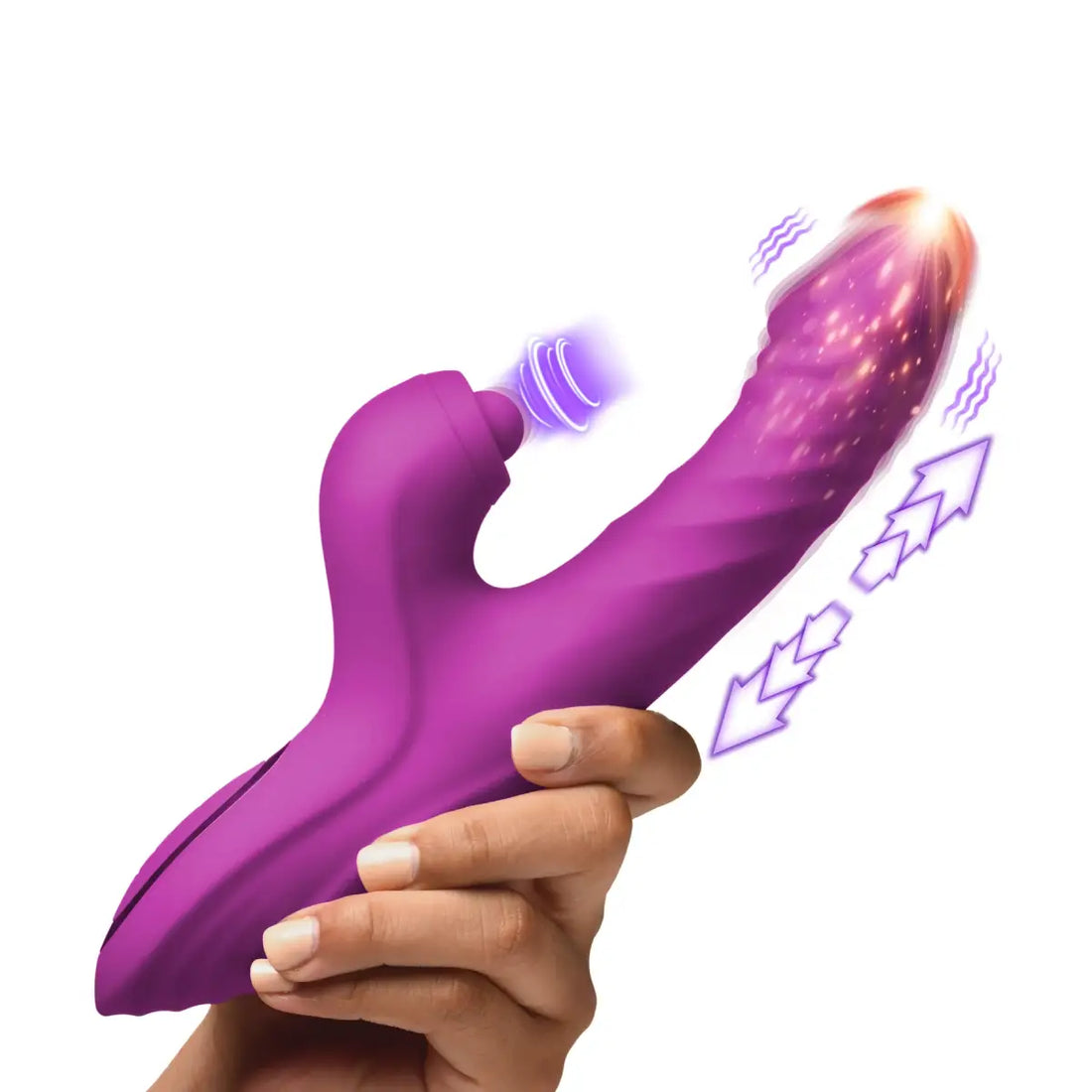 Bumping Bunny Thrusting &amp; Pulsing Silicone Rabbit Vibrator