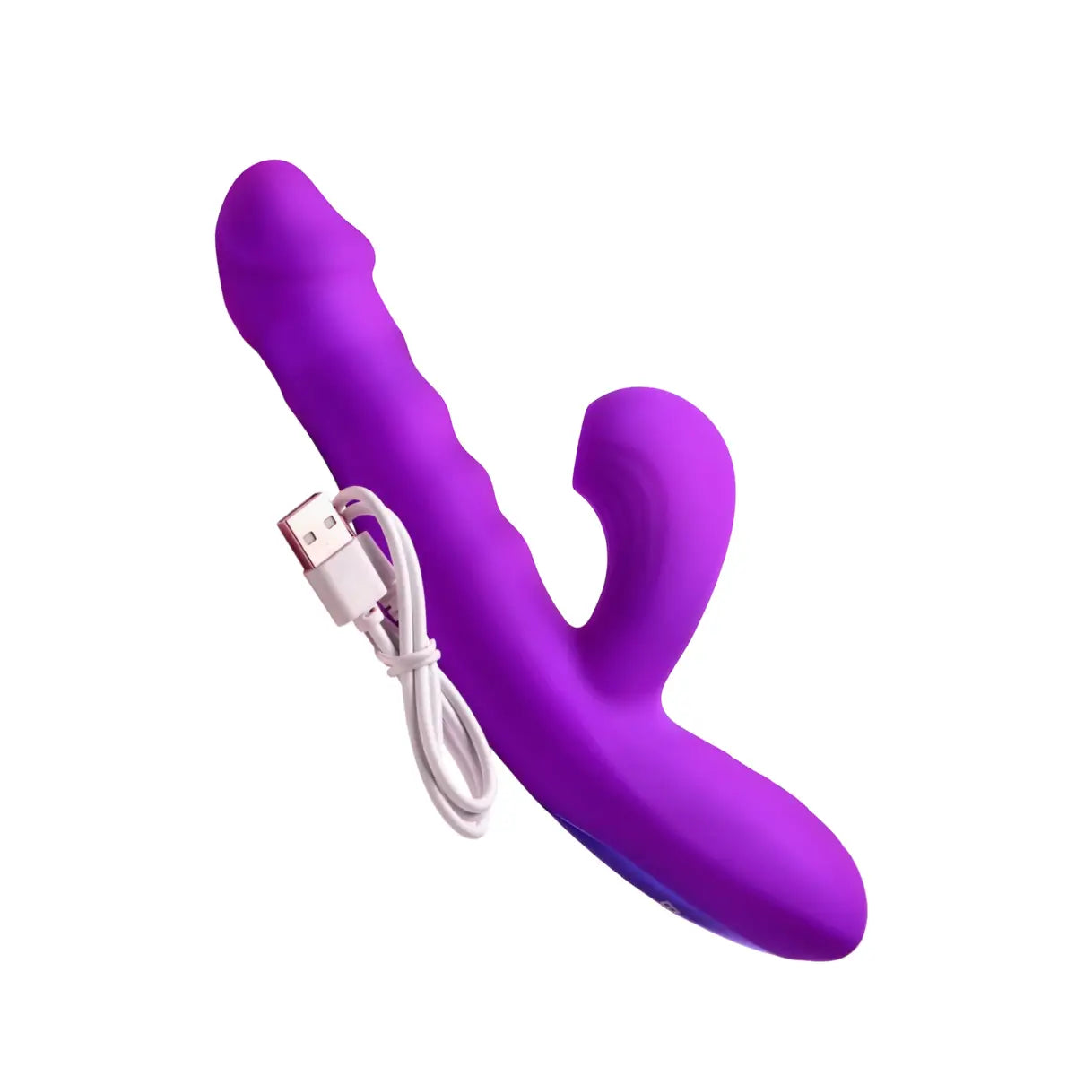 Thrusting and Sucking Silicone Rabbit Vibrator