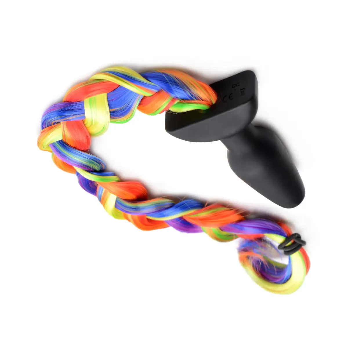 Remote Control Vibrating Rainbow Pony Tail Anal Plug