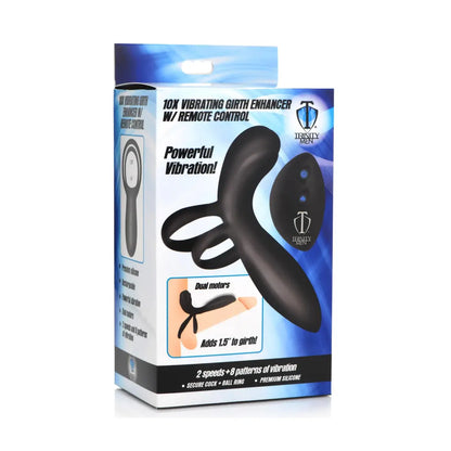 10X Silicone Vibrating Girth Enhancer with Remote Control