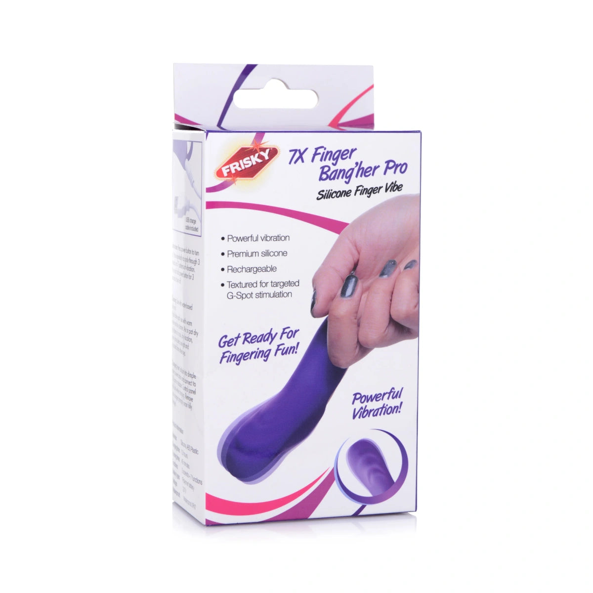 7X Finger Bang Her Pro Silicone Vibrator - Purple