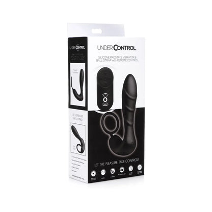 Silicone Prostate Vibrator and Strap with Remote Control