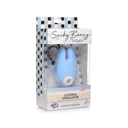 Sucky Bunny Silicone Clitoral  Stimulator - Blue