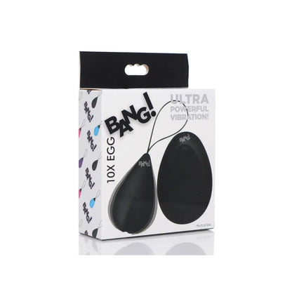 10X Silicone Vibrating Egg - Black