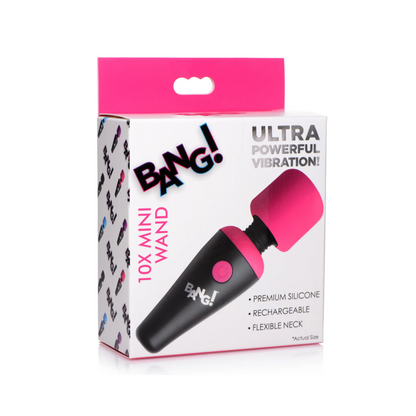 10X Ultra Powerful Silicone Mini Wand - Pink