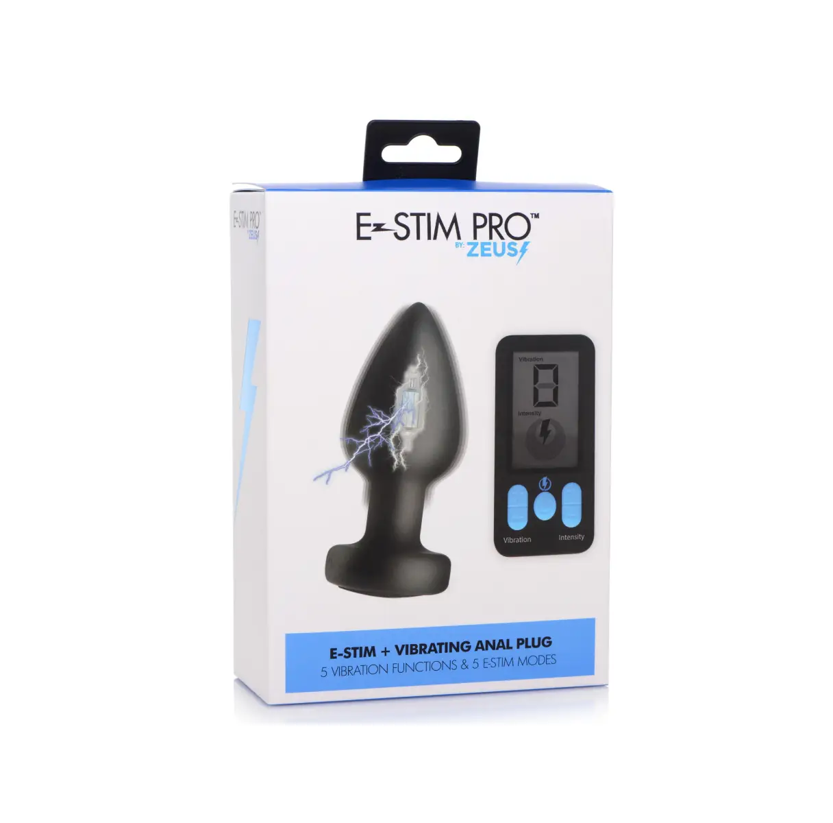 E-Stim Pro Silicone Vibrating Anal Plug with Remote Control