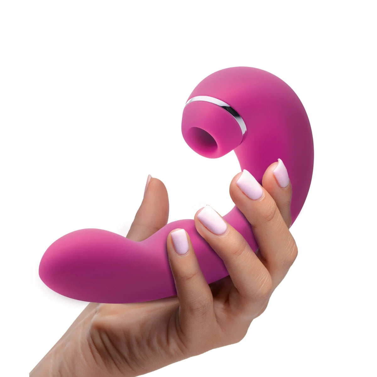 Shegasm 5 Star 10X Tapping G-Spot Silicone Vibrator with Suction - Pink