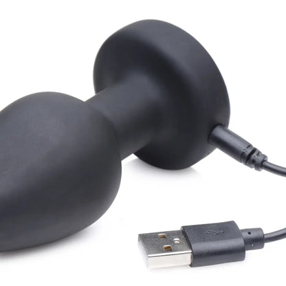 E-Stim Pro Silicone Vibrating Anal Plug with Remote Control