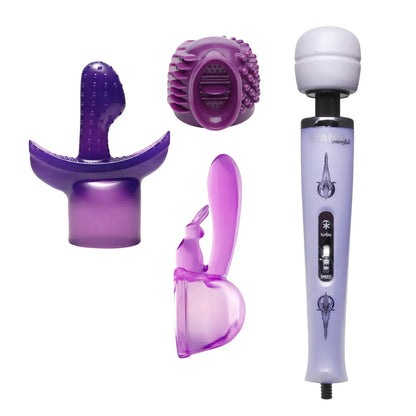 Turbo Purple Pleasure Wand Kit with Free Attachment