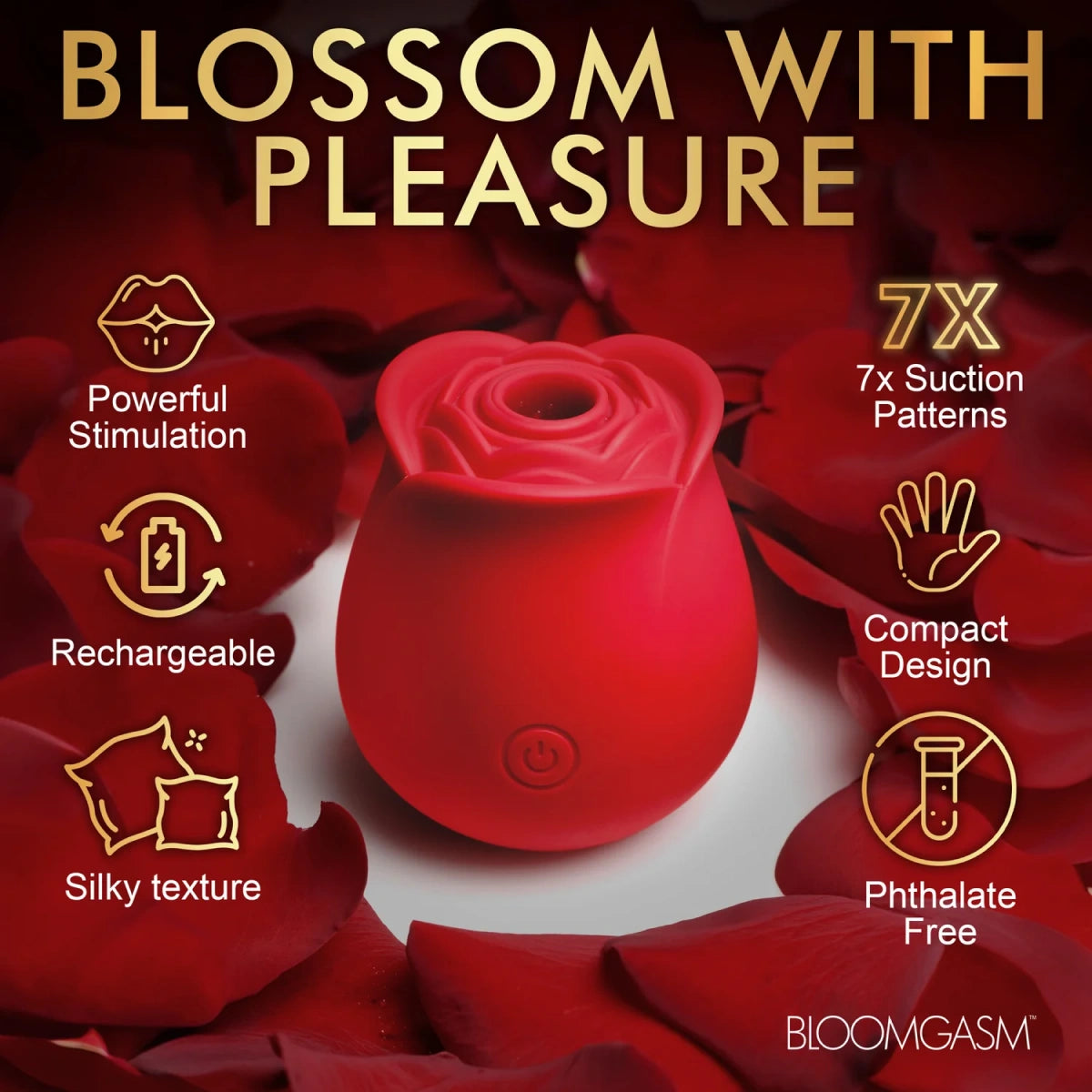 The Perfect Rose Clitoral Stimulator - Red