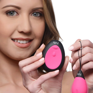 10X Silicone Vibrating Egg - Pink