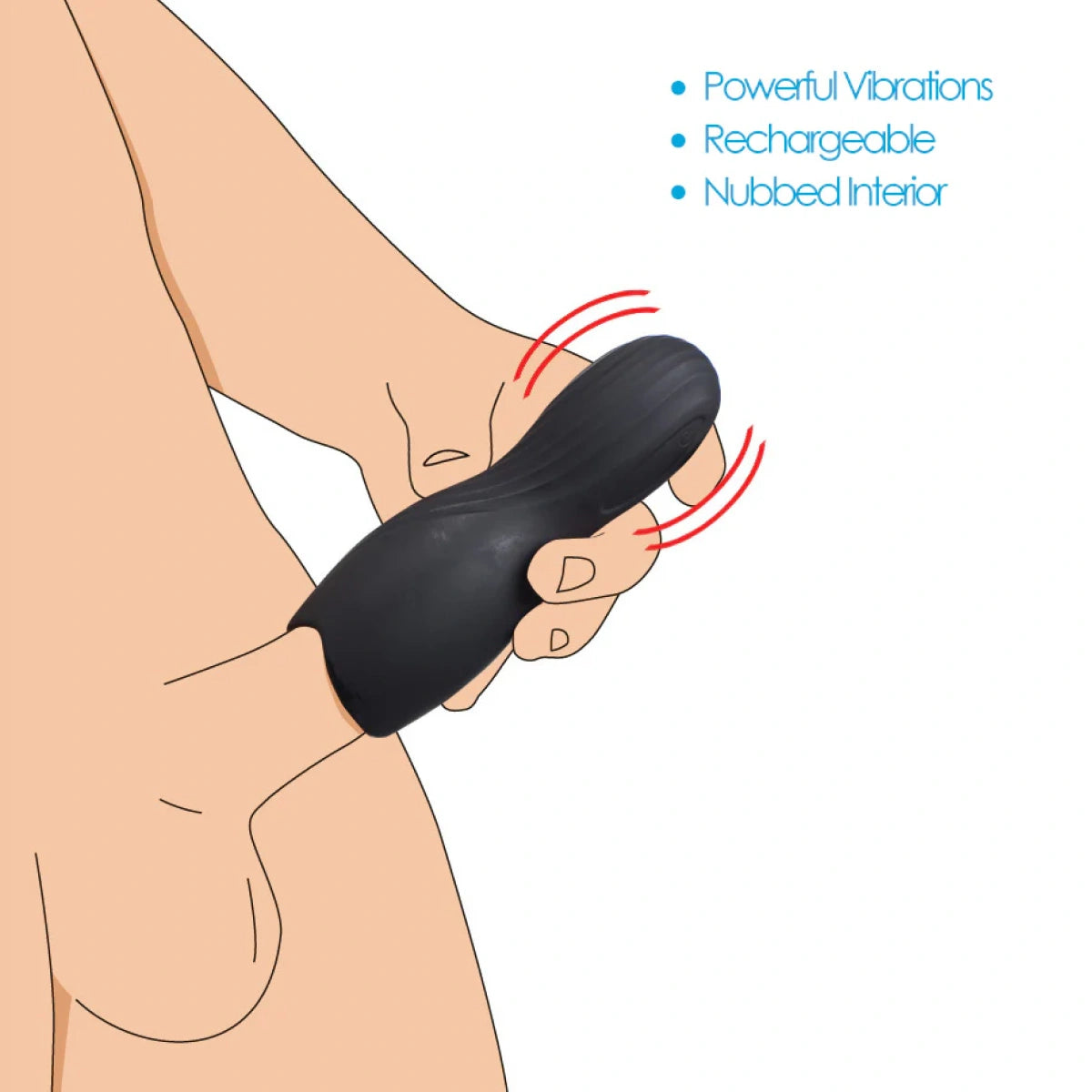 Vibrating Rechargeable Penis Pleaser