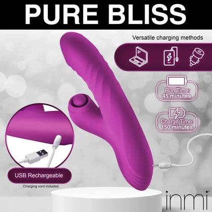 Bumping Bunny Thrusting &amp; Pulsing Silicone Rabbit Vibrator