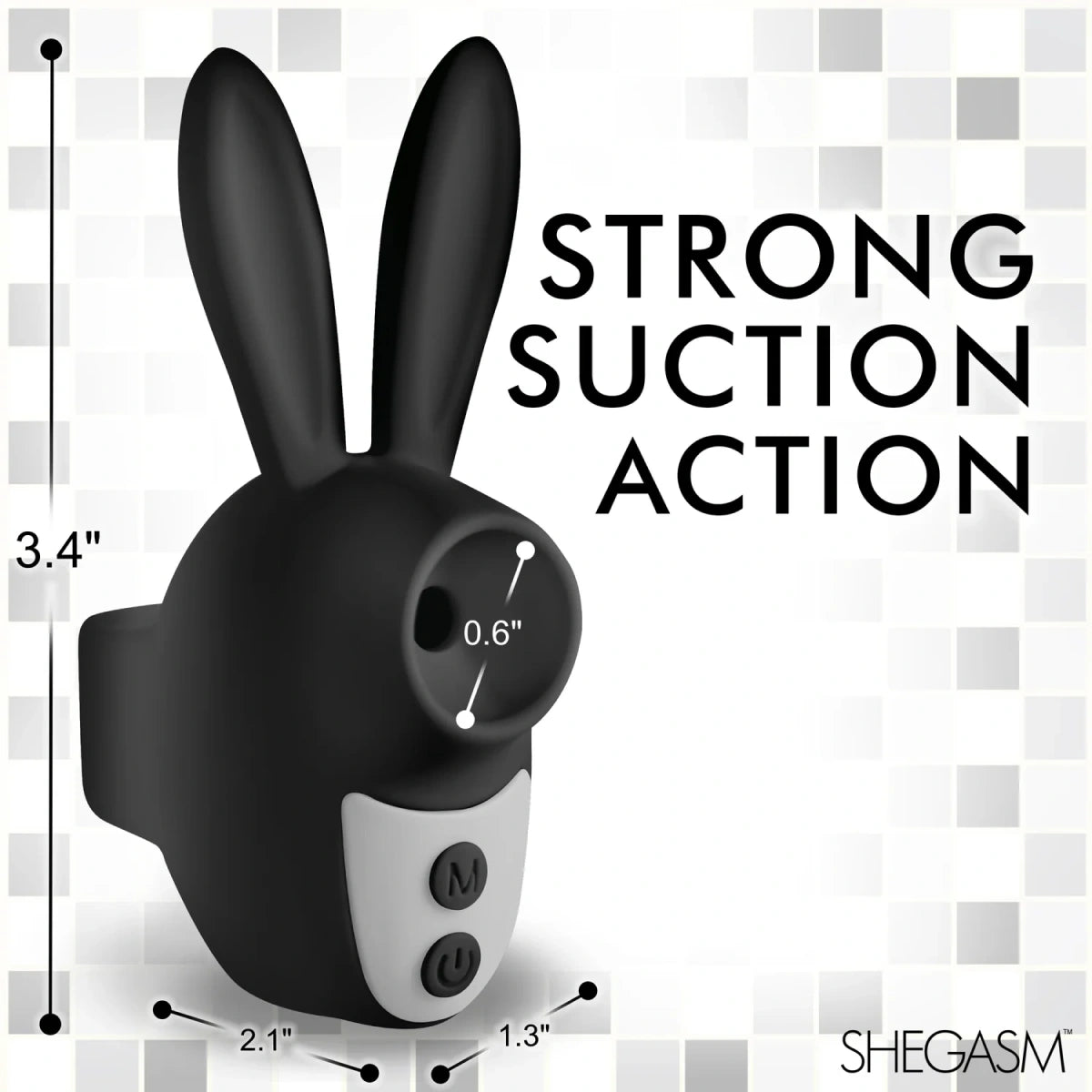 Sucky Bunny Clit Stimulator - Black