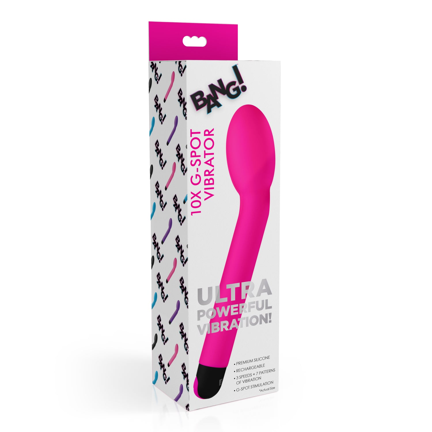 10X Silicone G-Spot Vibrator - Pink