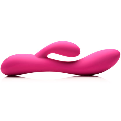 10X Flexible Silicone Rabbit Vibrator - Pink