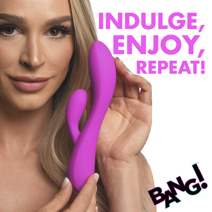 10X Flexible Silicone Rabbit Vibrator - Purple