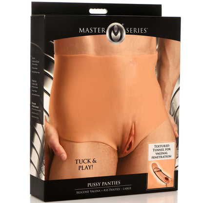 Pussy Panties Silicone Vagina + Ass Panties - Large