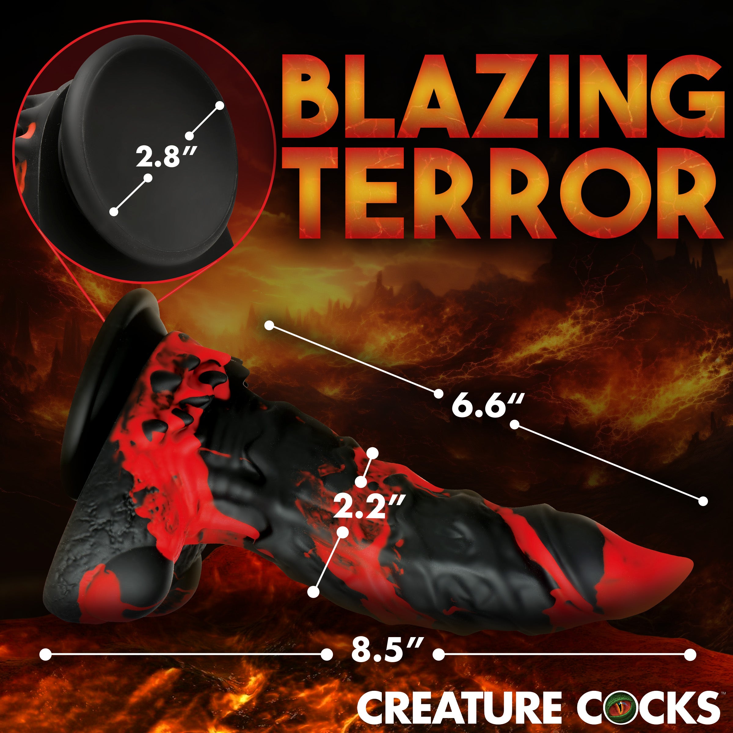 Fire Demon Monster Silicone Dildo