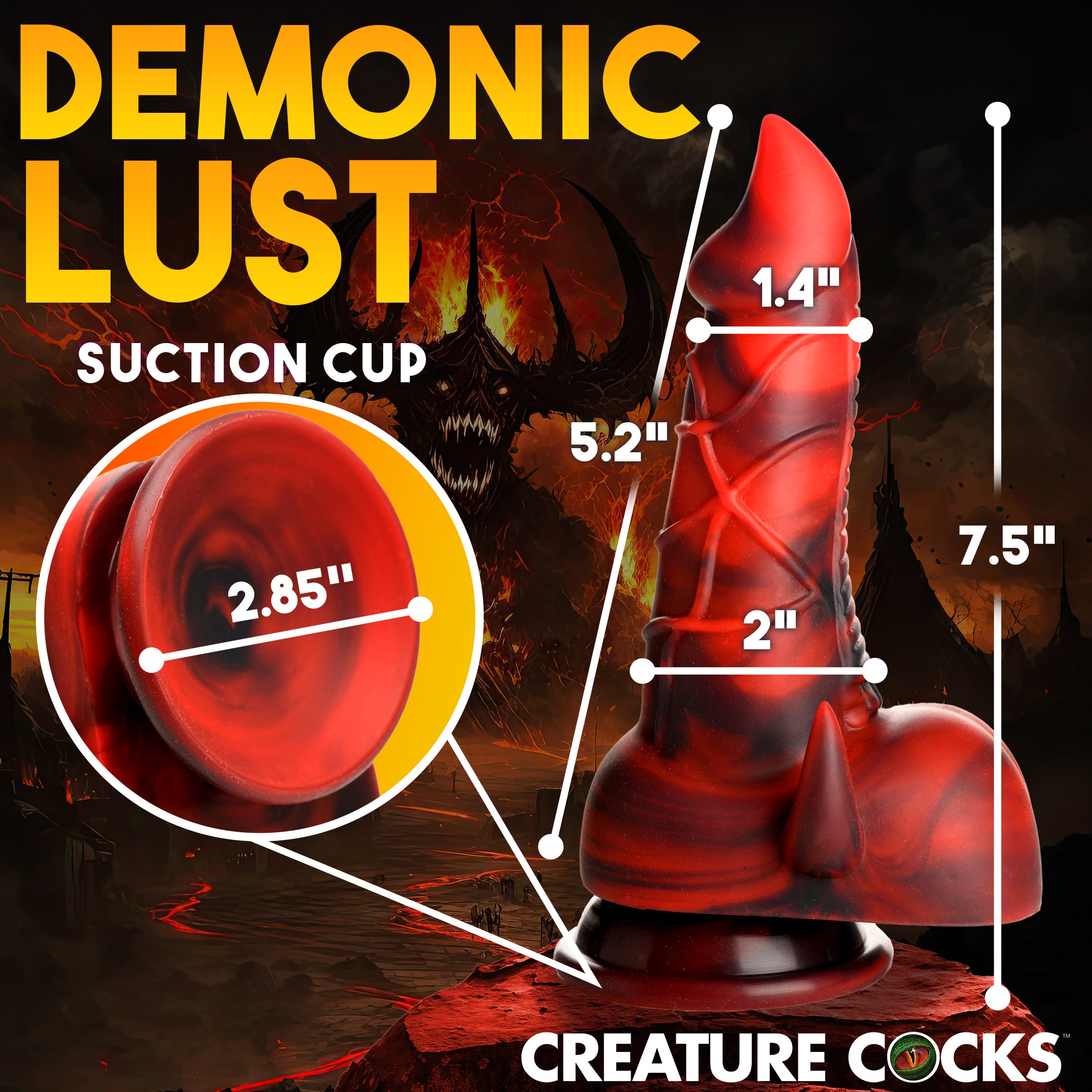 Horny Devil Demon Silicone Dildo