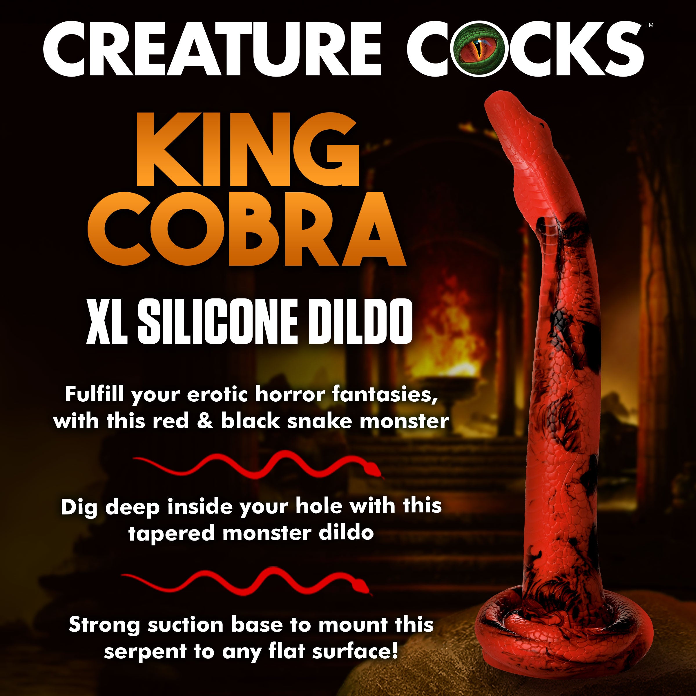 King Cobra Silicone Dildo - 18 Inch