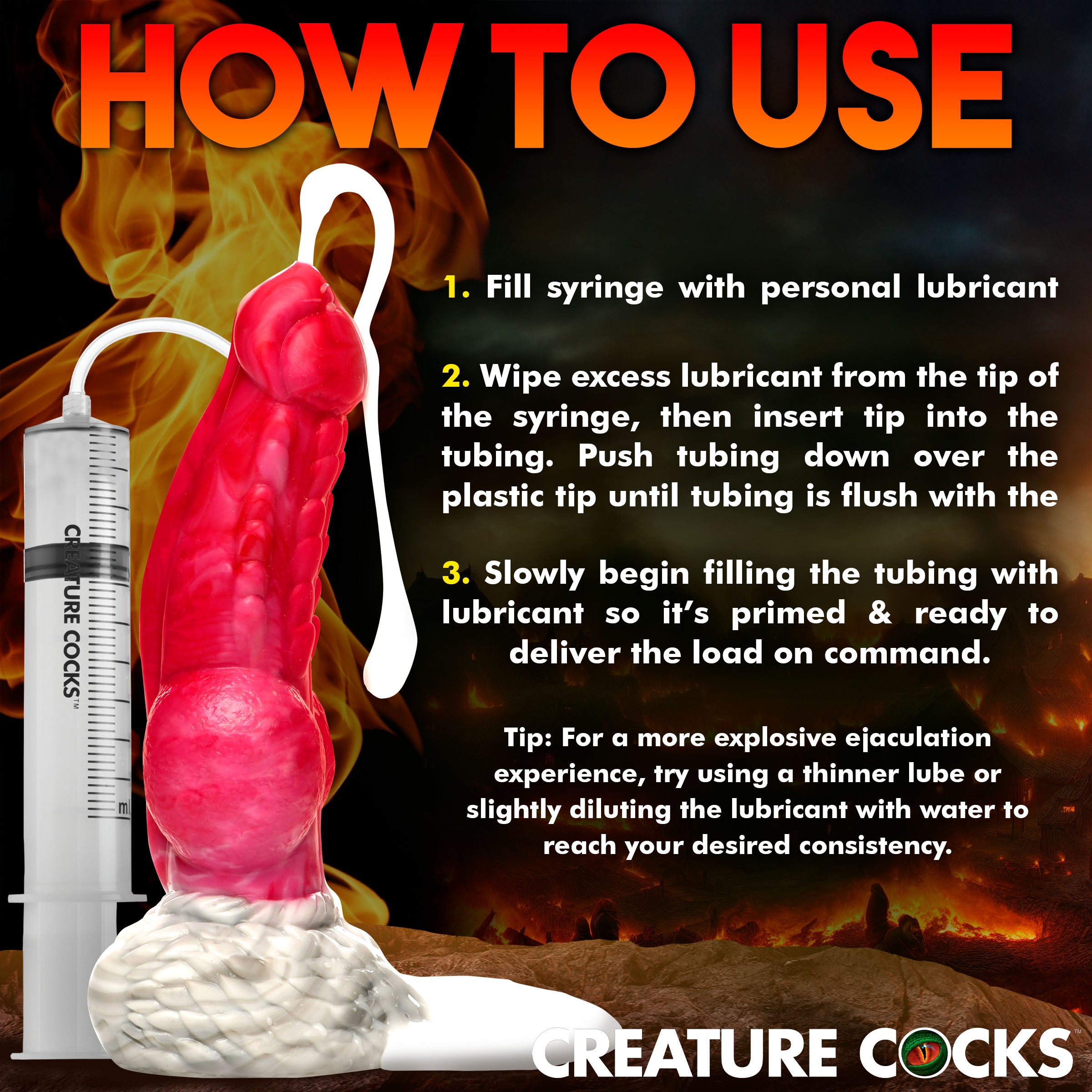 Resurrector Phoenix Squirting Silicone Dildo