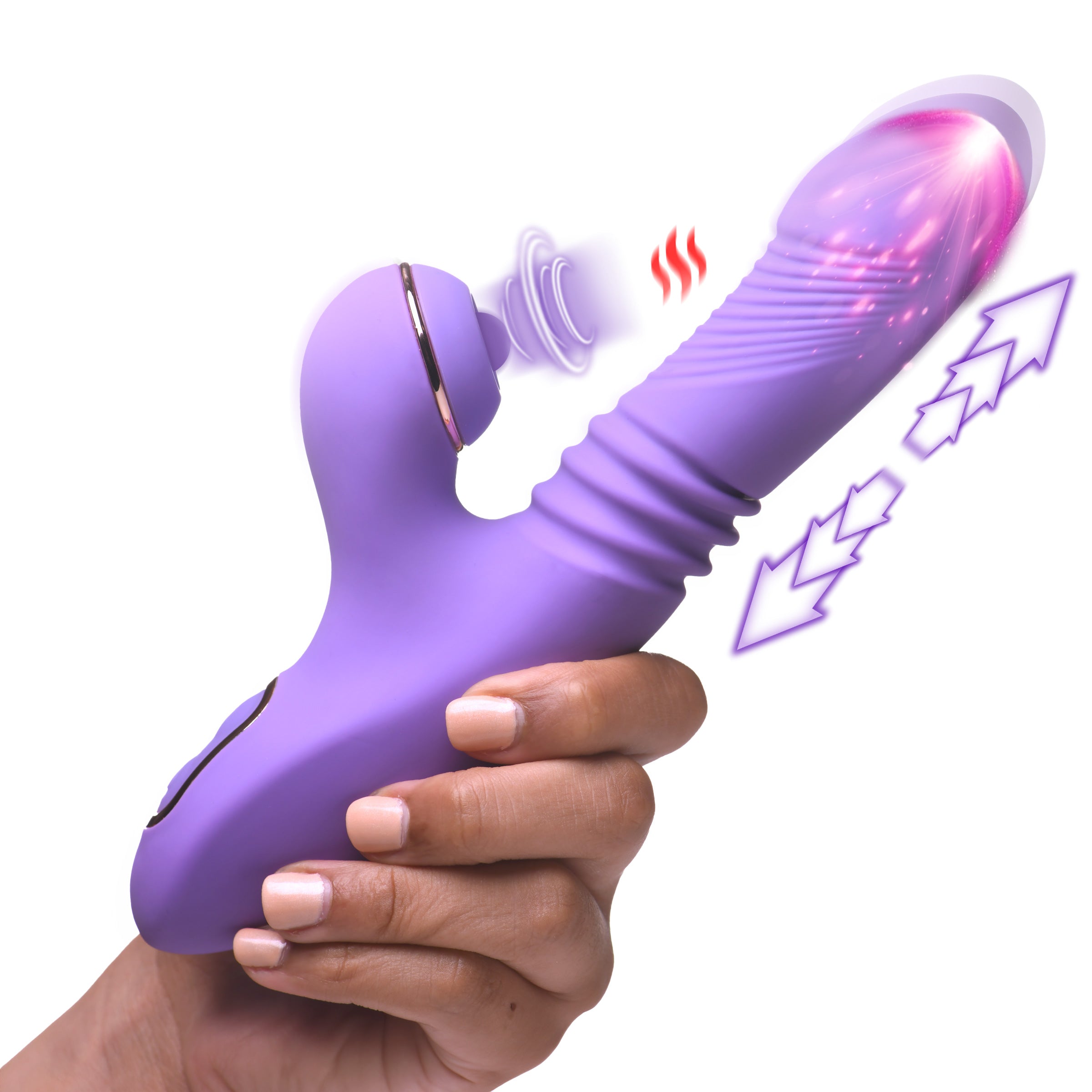 Pro-Thrust Max 14X Thrusting and Pulsing Silicone Rabbit