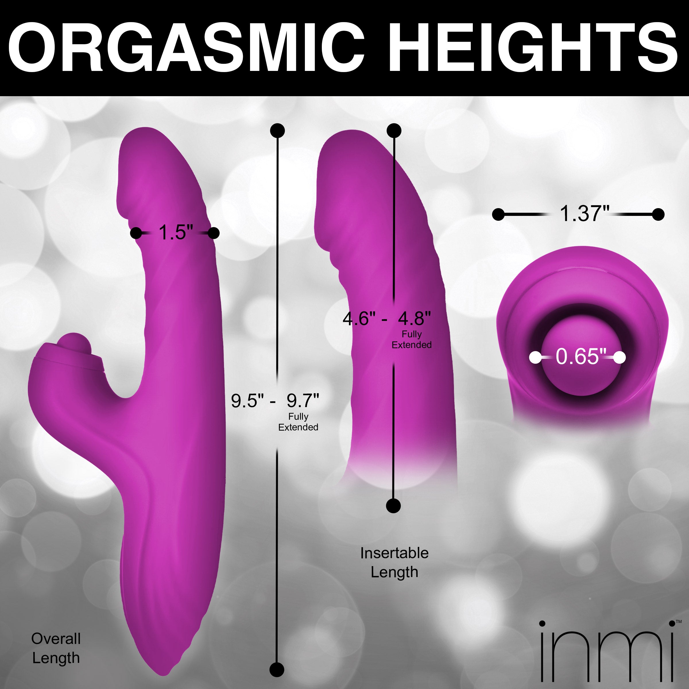 Bumping Bunny Thrusting &amp; Pulsing Silicone Rabbit Vibrator