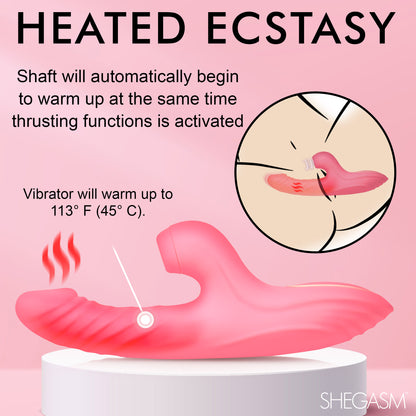 Candy-Thrust Silicone Thrusting and Sucking Rabbit Vibrator