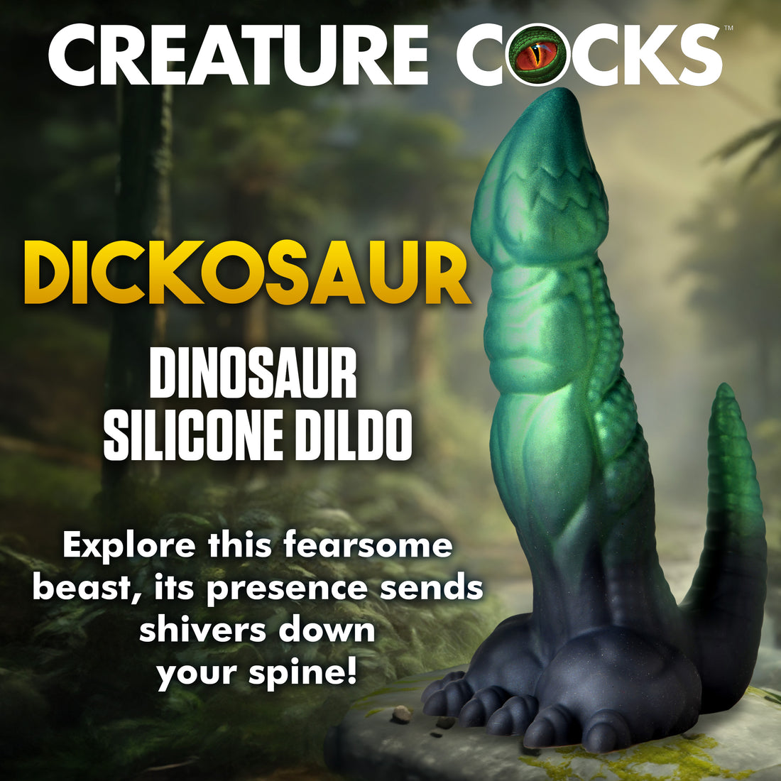 Dickosaur Dinosaur Silicone Dildo