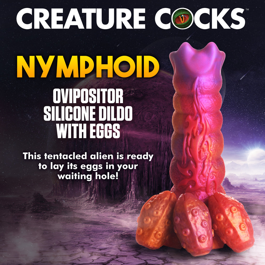 Nymphoid Ovipositor Silicone Dildo