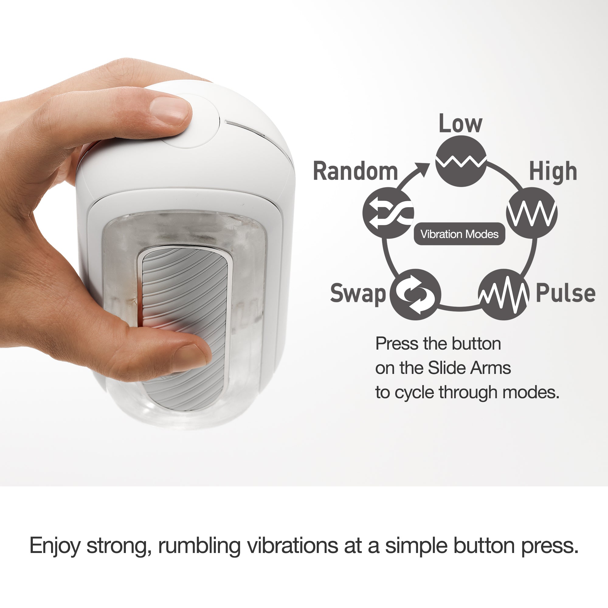 Flip Zero Gravity Vibrating  - White