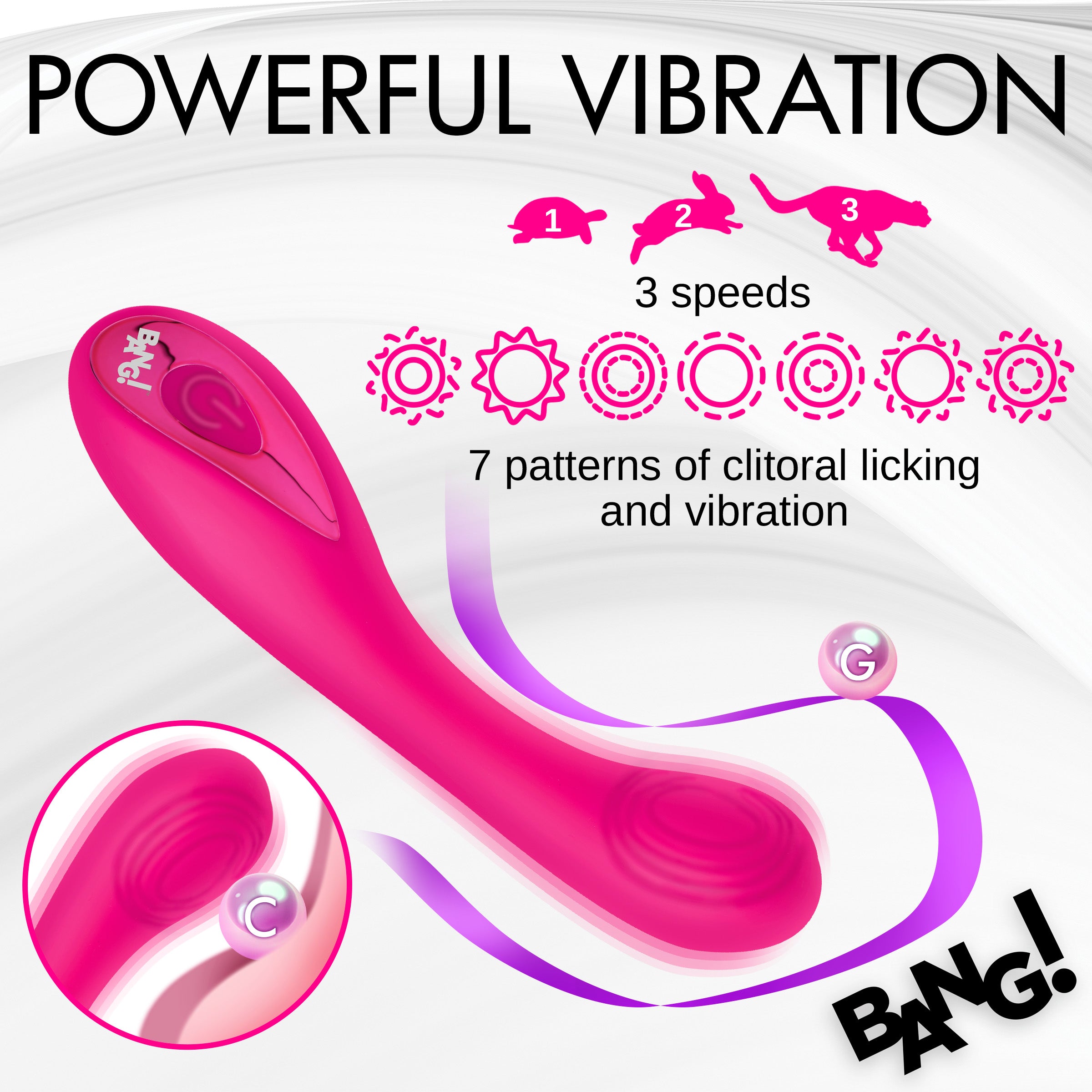 G-Spot Silicone Vibrator - Pink