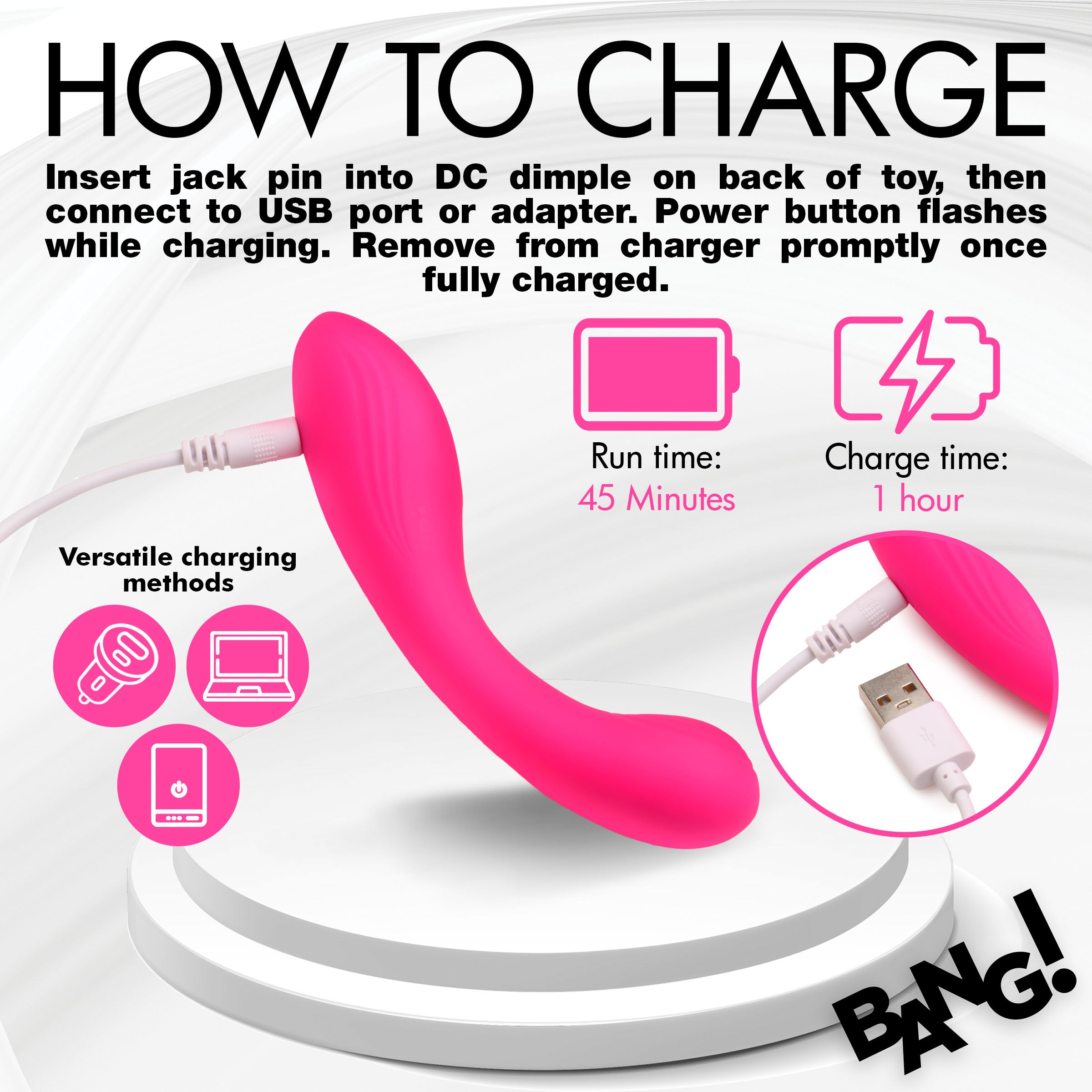 G-Spot Silicone Vibrator - Pink