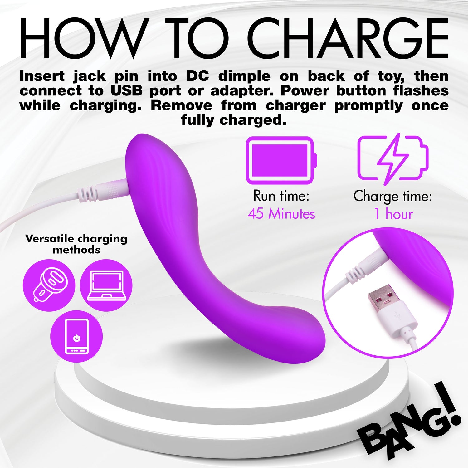 G-Spot Silicone Vibrator - Purple