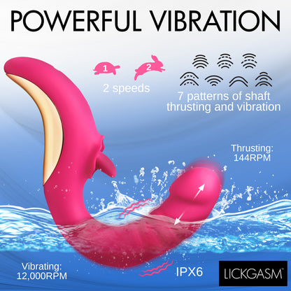 Tease and Please Thrusting and Licking Vibrator