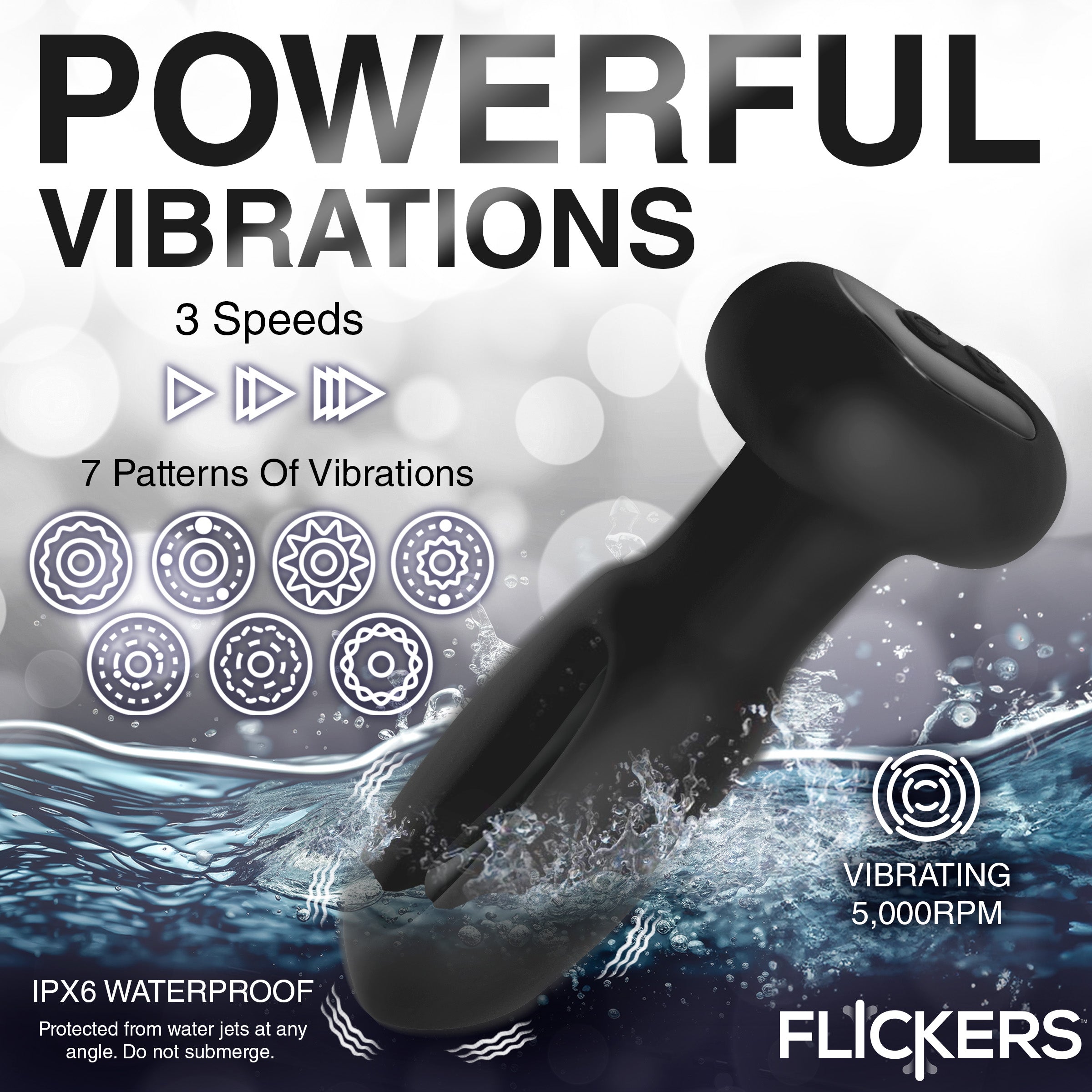 Bum Flick Vibrating and Flicking Silicone Butt Plug with Remote