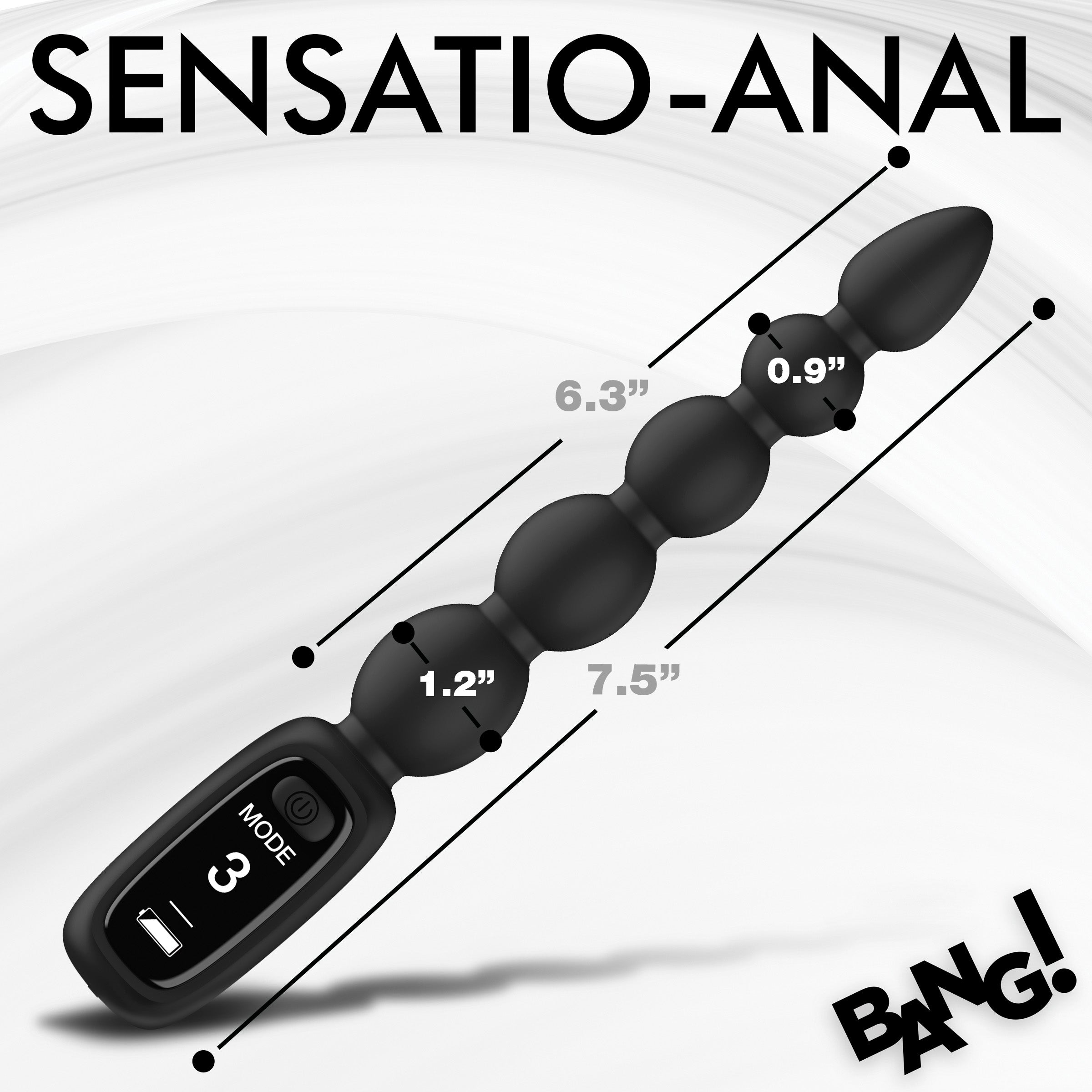 Silicone Anal Beads with Digital Display