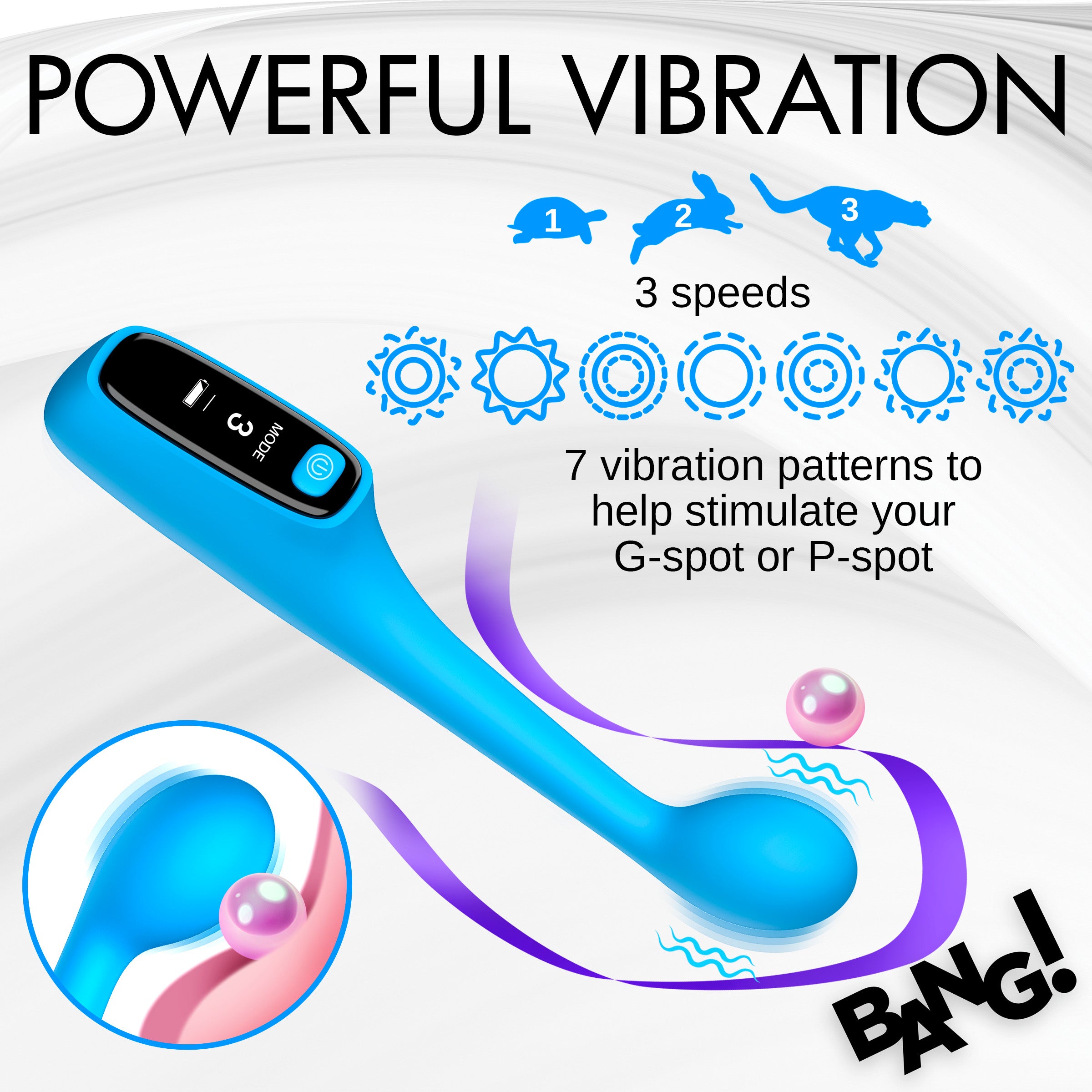 Silicone G-spot Vibrator with Digital Display