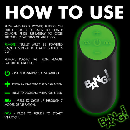 Glow-in-the-Dark Silicone Bullet